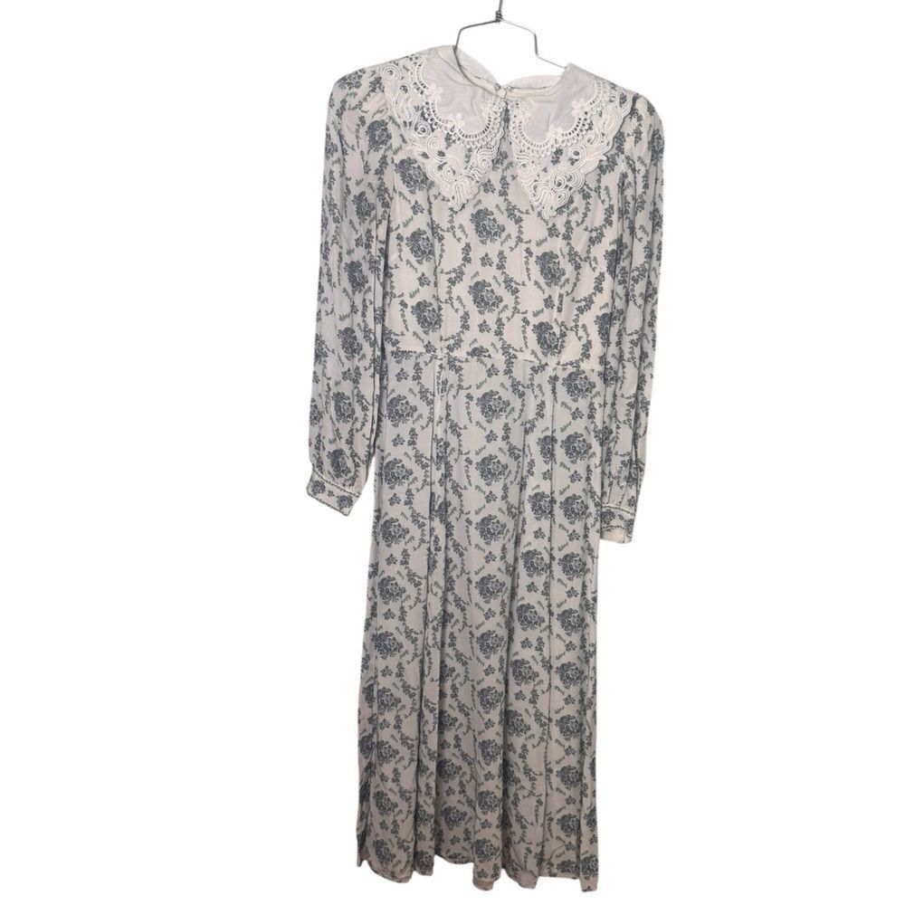 Antonio Melani Born on Fifth Cate Floral Print Crepe Platter Collar Midi Dress 0 - Picture 4 of 6
